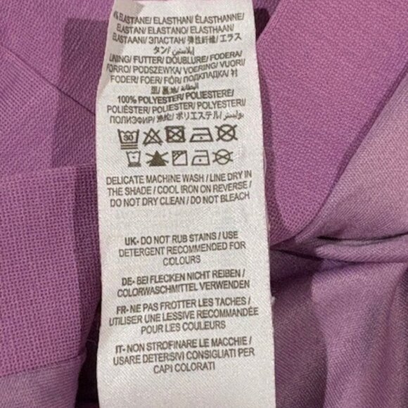 Boden Purple Fitted Ponte Short Sleeve Crew Neck Dress with Stitch Detailing - Picture 11 of 13